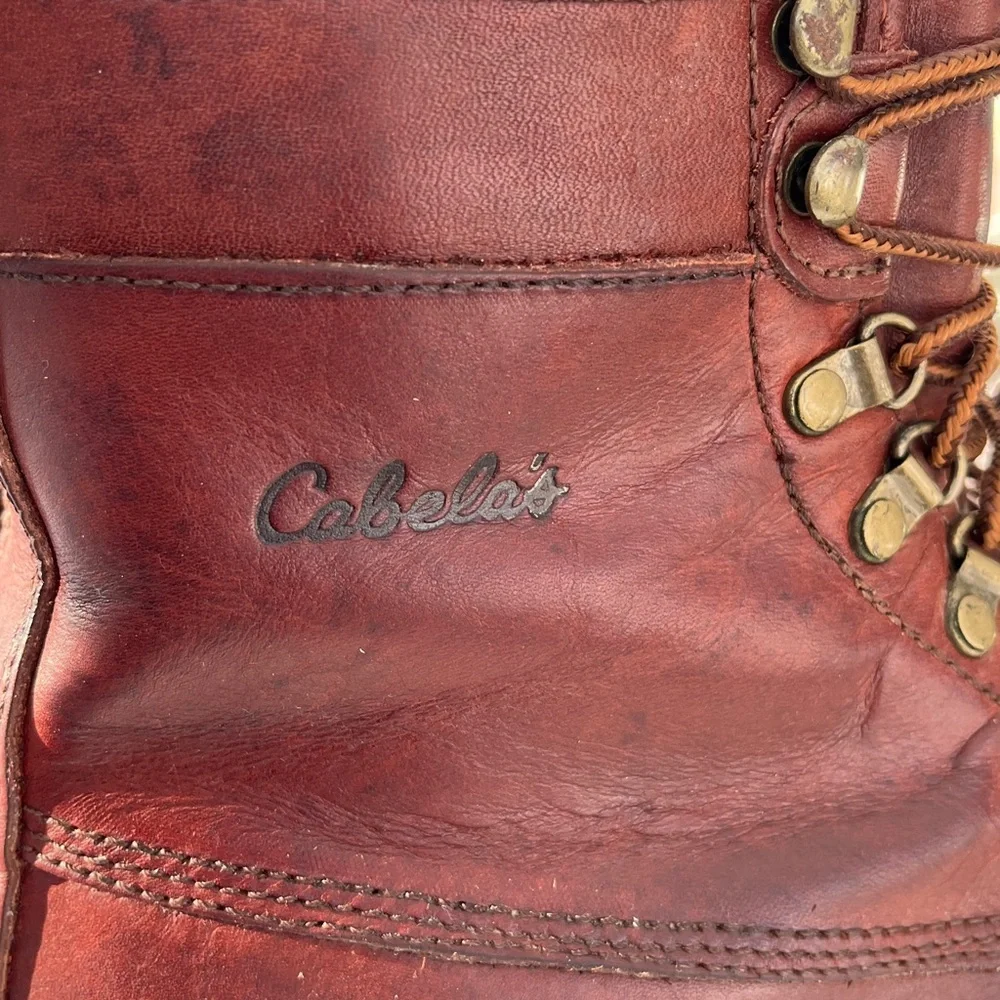 Cabela's Men's Rich Brown Leather Boots - Picture 6 of 12
